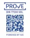 PROVE-Zertifizierung nach DIN 77200 SDL Zertifizierungssiegel PROVE für Sicherheitsdienstleistungen nach DIN 77200 SDL mit QR-Code, powered by VdS
