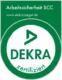 Grünes DEKRA-Siegel für zertifizierte Arbeitssicherheit nach SCC-Standard